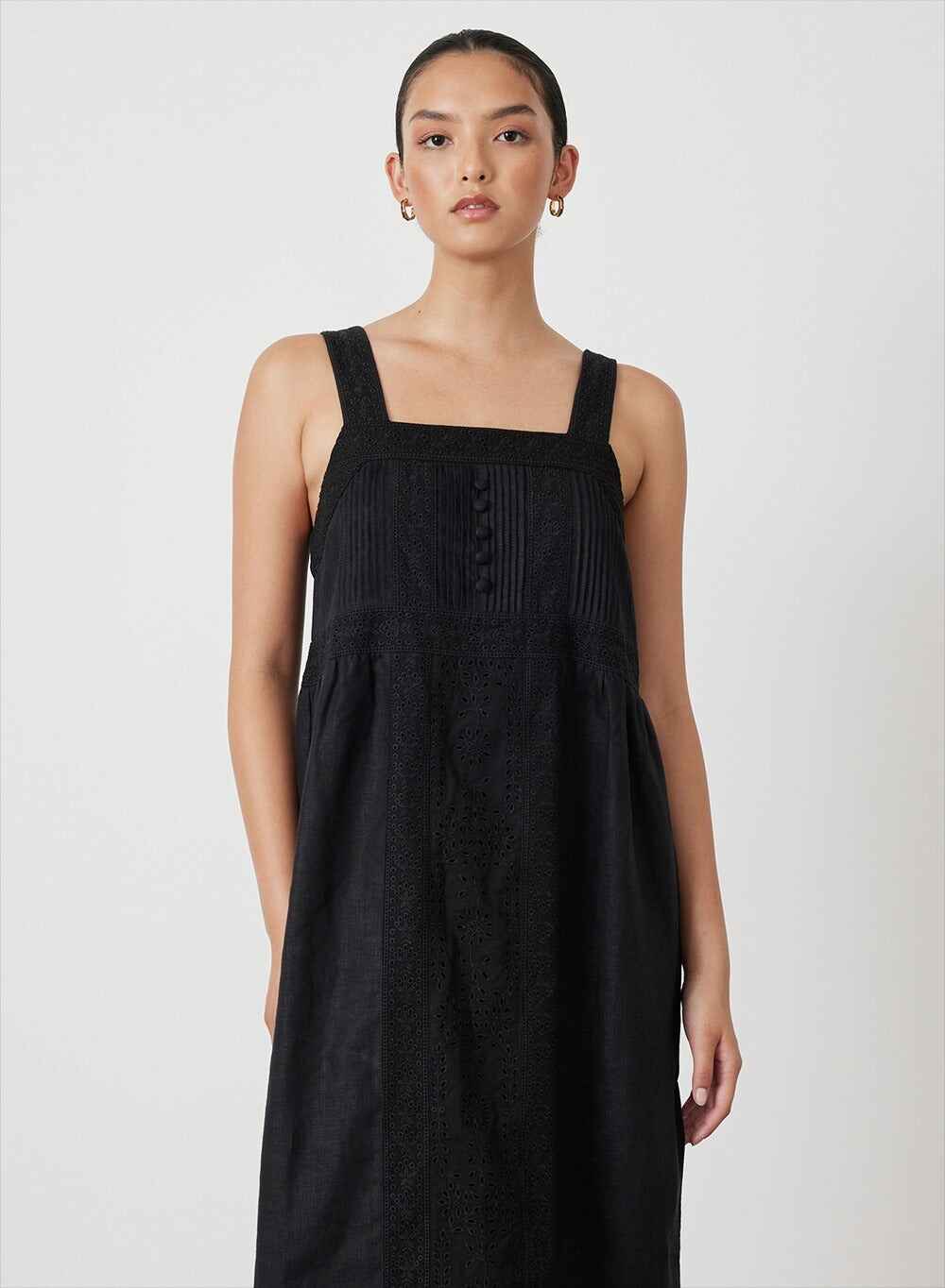 GRETA LINEN RAMIE MIDI DRESS Nueve Los Angeles GRETA LINEN RAMIE MIDI DRESS Nueve Los Angeles
