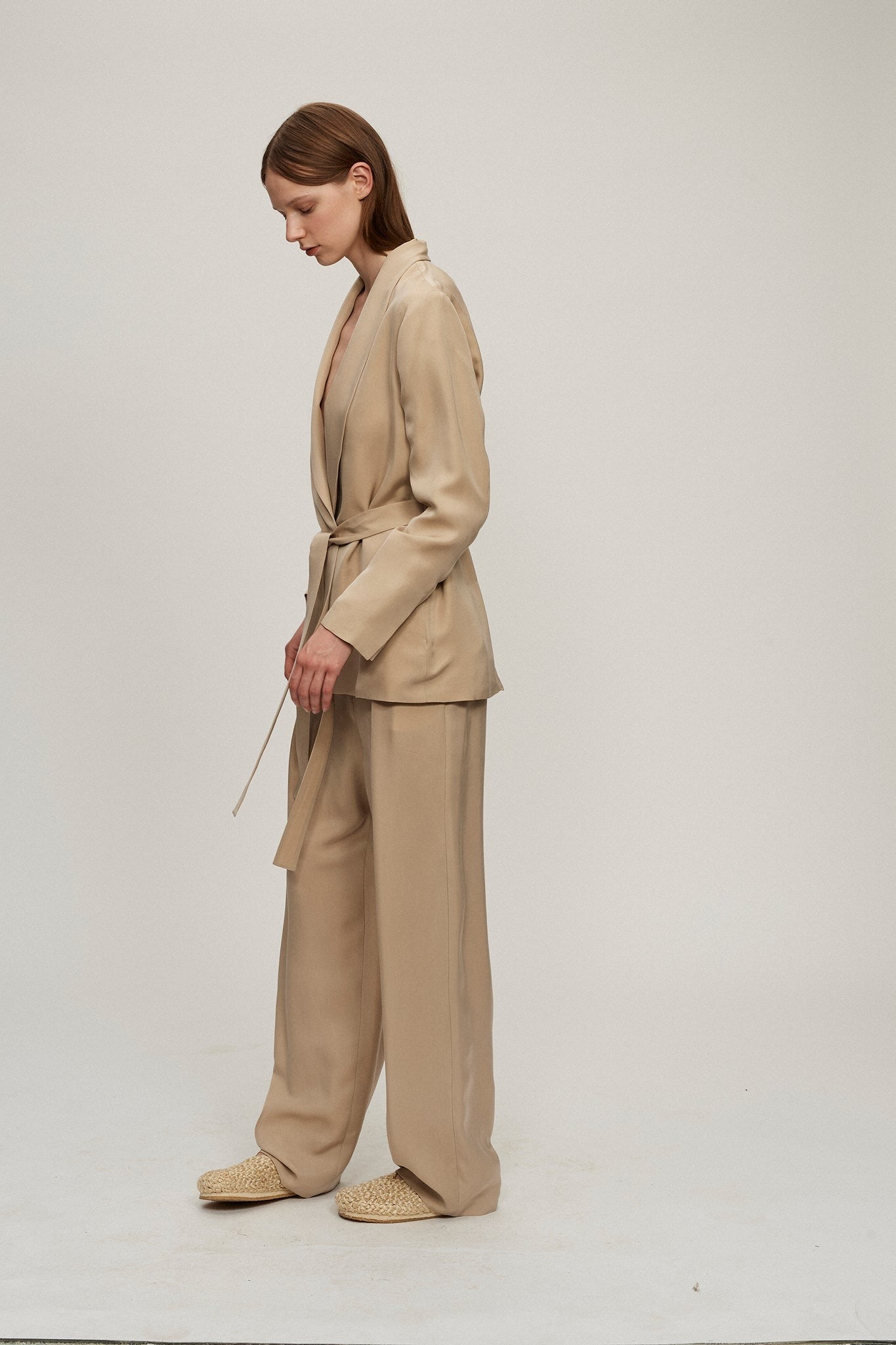 TAPERED WIDE LEG TROUSERS