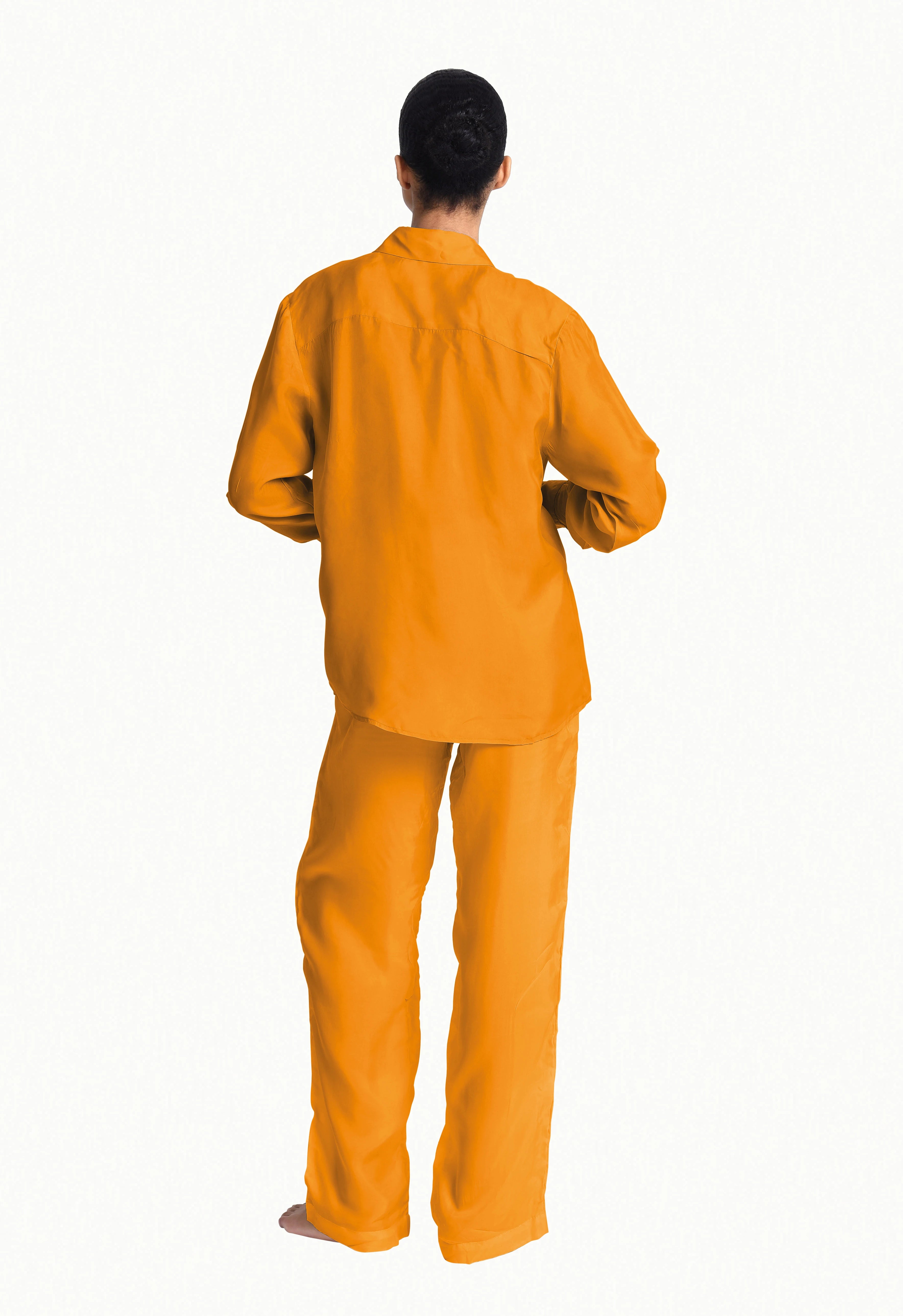 SOFT TOUCH HIGH RISE TROUSERS ORANGE