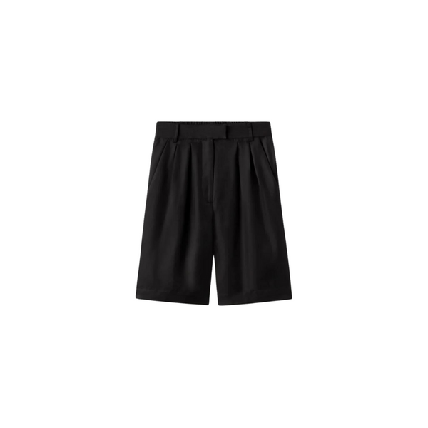 TWILL DOUBLE PLEATED SHORTS